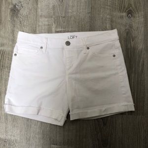 Loft White Denim Jean Shorts 🌸-would fit size 2